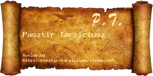 Pasztir Tarziciusz névjegykártya